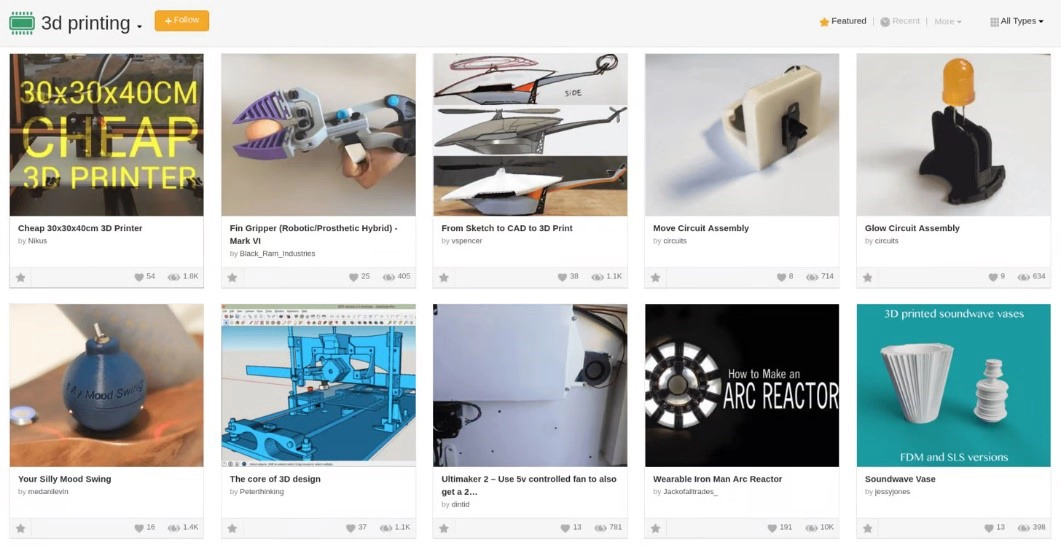 Instructables سایتی برای دانلود فایل STL رایگان در حوزه علمی