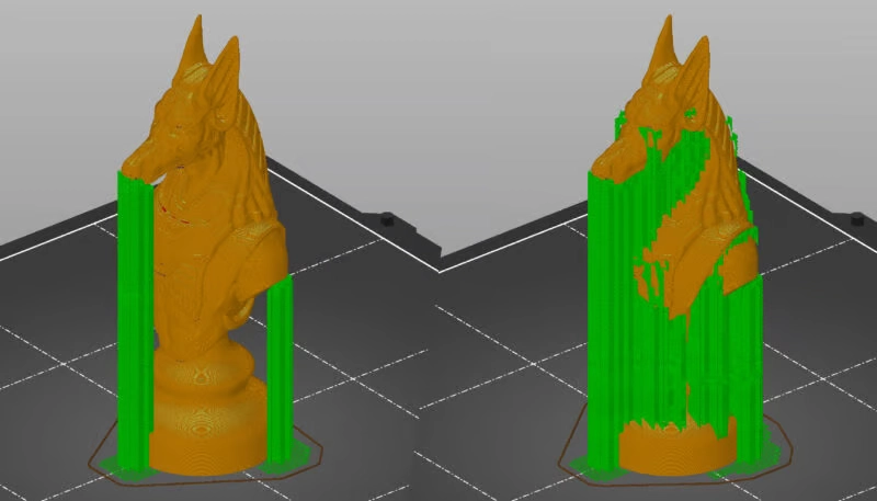 اضافه کردن ساپورت‌ها (Supports): راهکاری مهم در بالا بردن کیفیت چاپ پرینتر سه بعدی FDM