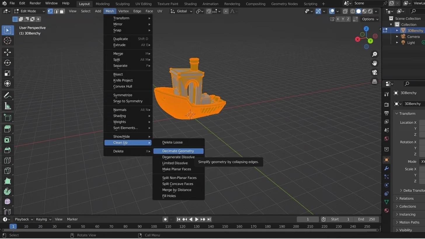 blender یکی از نرم افزارهای ویرایش فایل STL