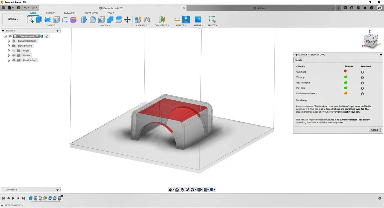 قابلیت‌های مرتبط Fusion 360 با اصول طراحی برای پرینت سه بعدی (DFAM)