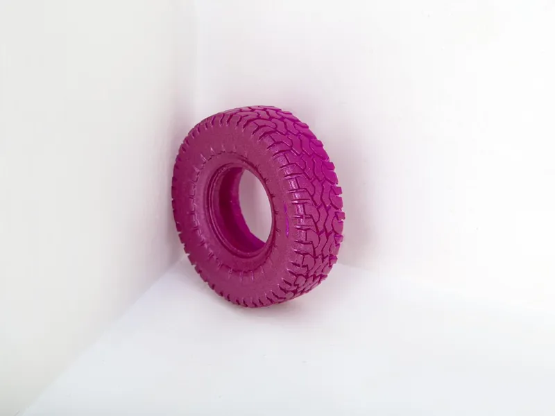 مدل لاستیک سرخابی با آج ریز پرینتشده با رزین رنگی Color Kit در مادا تکنولوژی